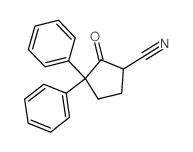 Cyclopentanecarbonitrile,2-oxo-3,3-diphenyl- Structure
