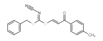 BENZYL [3-OXO-3-(4-METHYLPHENYL)PROP-1-ENYL]CYANOCARBONIMIDODITHIOATE Structure