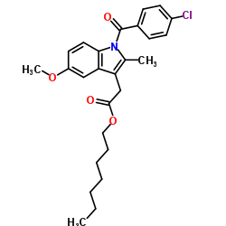 INDOMETHACIN ESTER, N-HEPTYL-结构式