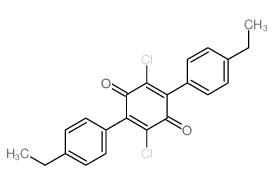 2,5-Cyclohexadiene-1,4-dione,2,5-dichloro-3,6-bis(4-ethylphenyl)-结构式