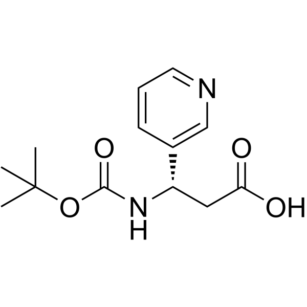 (S)-叔丁氧羰基-3-(3-吡啶基)-β-丙氨酸图片