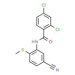 2,4-DICHLORO-N-[5-CYANO-2-(METHYLSULFANYL)PHENYL]BENZENECARBOXAMIDE结构式
