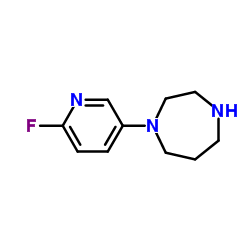 1H-1,4-Diazepine,1-(6-fluoro-3-pyridinyl)hexahydro-(9CI) Structure