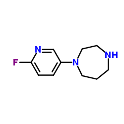 1H-1,4-Diazepine,1-(6-fluoro-3-pyridinyl)hexahydro-(9CI) structure