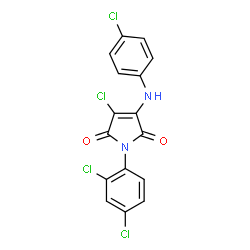 3-chloro-4-(4-chloroanilino)-1-(2,4-dichlorophenyl)-1H-pyrrole-2,5-dione结构式