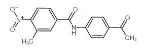 N-(4-acetylphenyl)-3-methyl-4-nitrobenzamide结构式