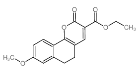 2H-Naphtho[1,2-b]pyran-3-carboxylic acid, 5,6-dihydro-8-methoxy-2-oxo-, ethyl ester (en)结构式