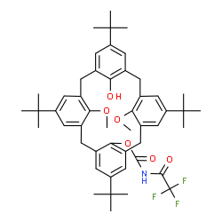 25,27-DIMETHOXY-26-(N-TRIFLUOROACETYL)CARBAMOYLOXY-P-TERT-BUTYLCALIX[4!ARENE结构式