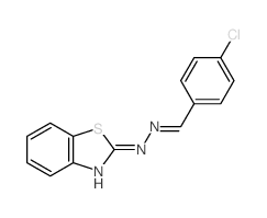 Benzaldehyde,4-chloro-, 2-(2-benzothiazolyl)hydrazone结构式