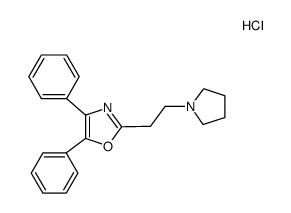 4,5-diphenyl-2-(2-pyrrolidin-1-yl-ethyl)-oxazole, monohydrochloride结构式