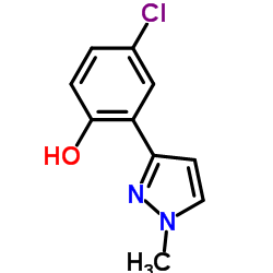 4-Chloro-2-(1-methyl-1H-pyrazol-3-yl)phenol结构式