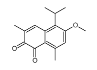 6-methoxy-3,8-dimethyl-5-propan-2-ylnaphthalene-1,2-dione结构式