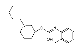 N-(2,6-Dimethylphenyl)carbamic acid [3R,(+)]-1-butyl-3-piperidinyl ester结构式