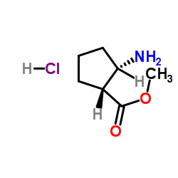 Methyl cis-2-aminocyclopentanecarboxylate hydrochloride结构式