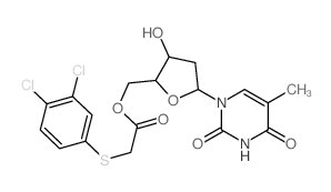 Thymidine,5'-[[(3,4-dichlorophenyl)thio]acetate] (9CI)结构式