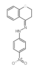 4H-1-Benzothiopyran-4-one,2,3-dihydro-, 2-(4-nitrophenyl)hydrazone structure
