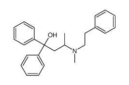 3-[methyl(2-phenylethyl)amino]-1,1-diphenylbutan-1-ol结构式