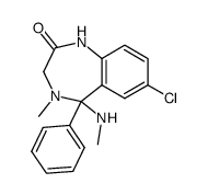 7-chloro-4-methyl-5-methylamino-5-phenyl-1,3,4,5-tetrahydro-benzo[e][1,4]diazepin-2-one结构式