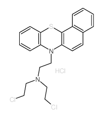 2-benzo[c]phenothiazin-7-yl-N,N-bis(2-chloroethyl)ethanamine,hydrochloride Structure