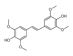 4-[2-(4-hydroxy-3,5-dimethoxyphenyl)ethenyl]-2,6-dimethoxyphenol结构式