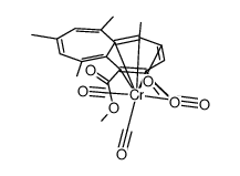 tricarbonyl[(1,2,3,4,5,5a-η)-1,2-bis(methoxycarbonyl)-5,6,8,10-tetramethylheptalene]chromium结构式