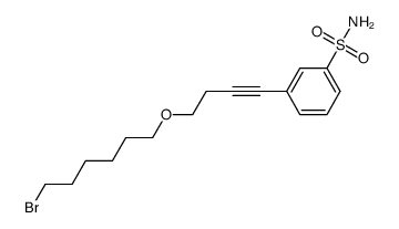 3-{4-[(6-bromohexyl)oxy]but-1-ynyl}benzenesulfonamide Structure