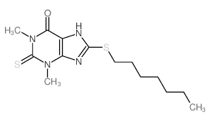 Theophylline, 8- (heptylthio)-2-thio- Structure
