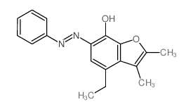 7-Benzofuranol,4-ethyl-2,3-dimethyl-6-(2-phenyldiazenyl)-结构式