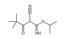 propan-2-yl 2-cyano-4,4-dimethyl-3-oxopentanimidate结构式