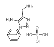 5-(aminomethyl)-3-benzyl-triazol-4-amine; phosphoric acid structure