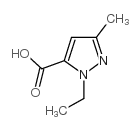 1-乙基-3-甲基-1H-吡唑-5-羧酸结构式