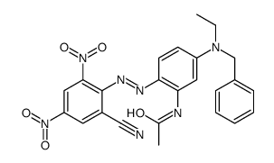 N-[2-[(2-cyano-4,6-dinitrophenyl)azo]-5-[ethyl(phenylmethyl)amino]phenyl]acetamide Structure