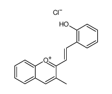 2-(2-hydroxy-styryl)-3-methyl-chromenylium, chloride结构式