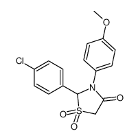 2-(4-chlorophenyl)-3-(4-methoxyphenyl)-1,1-dioxo-1,3-thiazolidin-4-one Structure