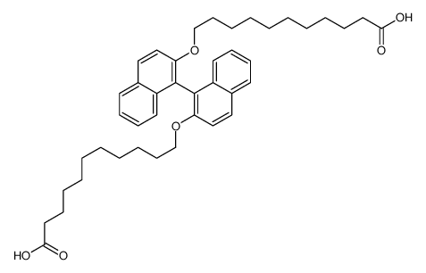 11-[1-[2-(10-carboxydecoxy)naphthalen-1-yl]naphthalen-2-yl]oxyundecanoic acid结构式