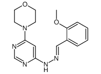 N-[(E)-(2-methoxyphenyl)methylideneamino]-6-morpholin-4-ylpyrimidin-4-amine结构式