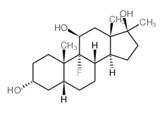 Androstane-3,11,17-triol,9-fluoro-17-methyl-, (3a,5b,11b,17b)- (9CI)结构式