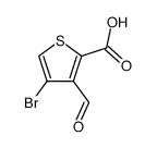 4-Bromo-3-formylthiophene-2-carboxylic acid结构式