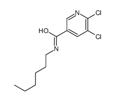 5,6-dichloro-N-hexylpyridine-3-carboxamide结构式