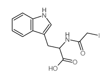 3-(1H-indol-3-yl)-2-[(2-iodoacetyl)amino]propanoic acid结构式