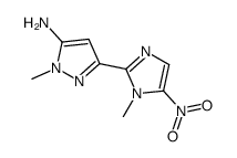 2-methyl-5-(1-methyl-5-nitroimidazol-2-yl)pyrazol-3-amine Structure