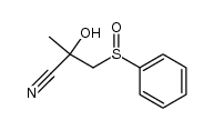 Phenyl 2-cyano-2-hydroxypropyl sulfoxide结构式