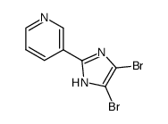 3-(4,5-dibromo-1H-imidazol-2-yl)-pyridine结构式
