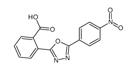 2-[5-(4-nitrophenyl)-1,3,4-oxadiazol-2-yl]benzoic acid结构式