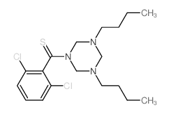 (3,5-dibutyl-1,3,5-triazinan-1-yl)-(2,6-dichlorophenyl)methanethione Structure