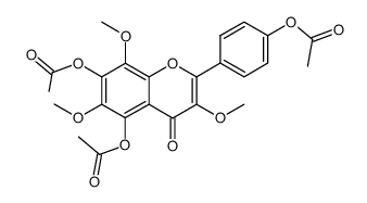 Acetic acid 7-acetoxy-2-(4-acetoxy-phenyl)-3,6,8-trimethoxy-4-oxo-4H-chromen-5-yl ester Structure