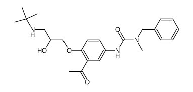 3-[3-Acetyl-4-(3-tert-butylamino-2-hydroxy-propoxy)-phenyl]-1-benzyl-1-methyl-urea Structure