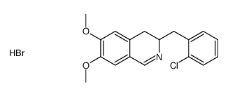 3-[(2-chlorophenyl)methyl]-6,7-dimethoxy-3,4-dihydroisoquinolin-2-ium,bromide Structure