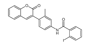 2-iodo-N-[3-methyl-4-(2-oxochromen-3-yl)phenyl]benzamide Structure