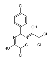 2,2-dichloro-N-[(4-chlorophenyl)-[(2,2-dichloroacetyl)amino]methyl]acetamide结构式